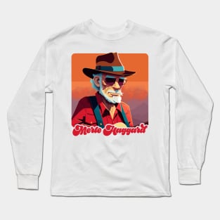 Merle Haggard / Retro Country Music Fan Design Long Sleeve T-Shirt